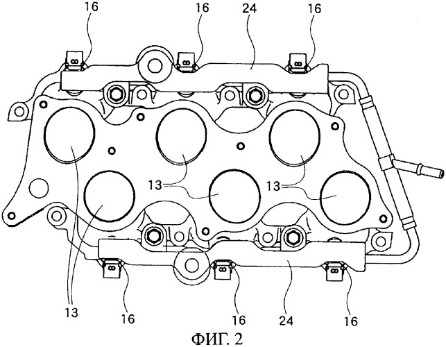 Двигатель внутреннего сгорания с двойной системой впрыска топлива (патент 2358143)