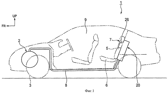 Охлаждающая структура для высоковольтных электрических частей транспортного средства (патент 2496658)