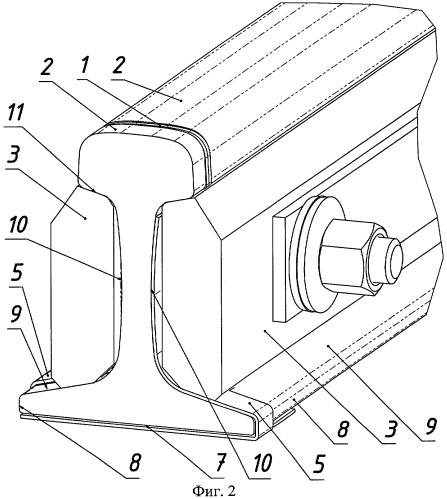 Рельсовое изолирующее стыковое соединение (патент 2289646)