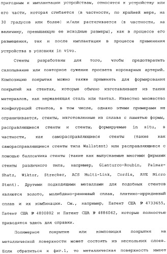 Полимерное покрытие для медицинских устройств (патент 2308976)