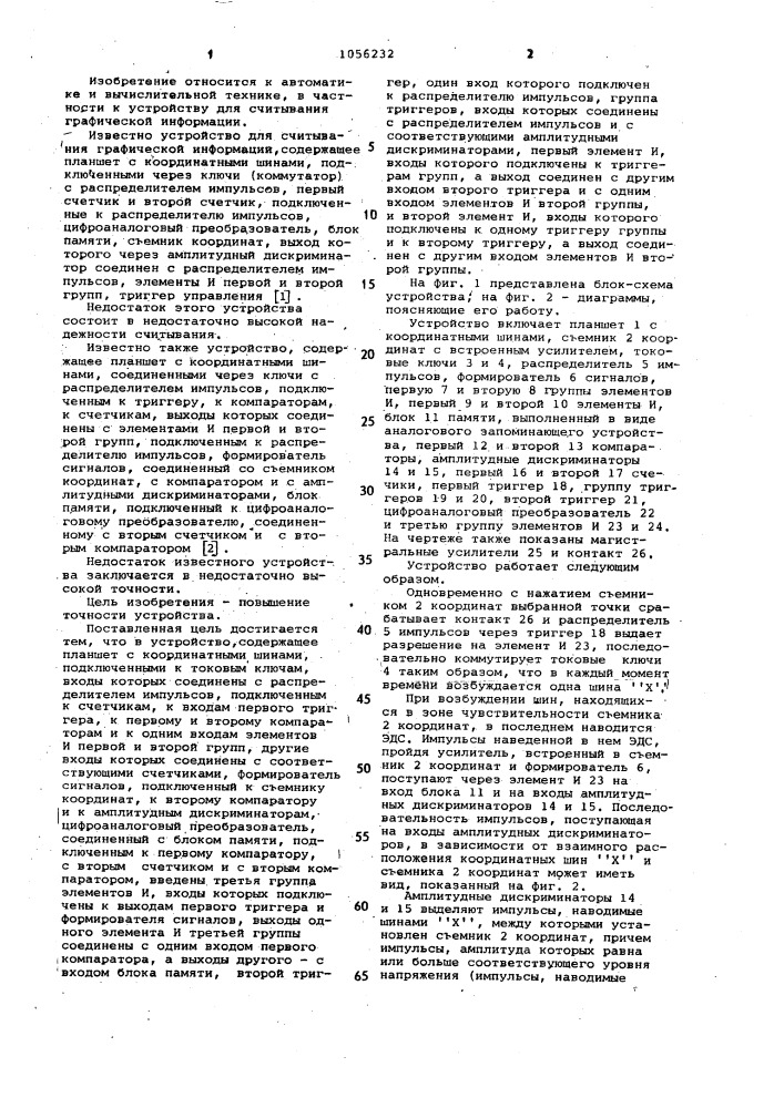 Устройство для считывания графической информации (патент 1056232)