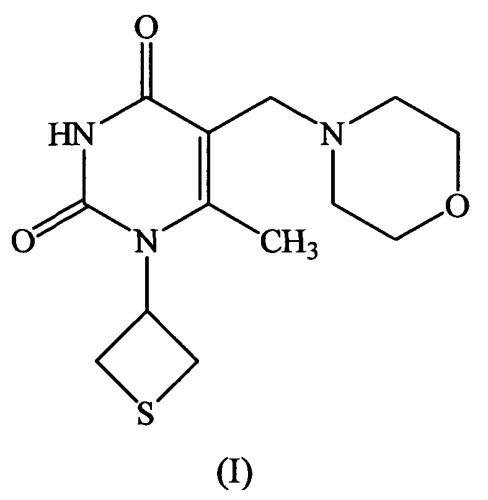 6-метил-5-морфолинометил-1-(тиетан-3-ил)пиримидин-2,4(1н,3н)-дион, проявляющий антиоксидантную активность (патент 2539302)
