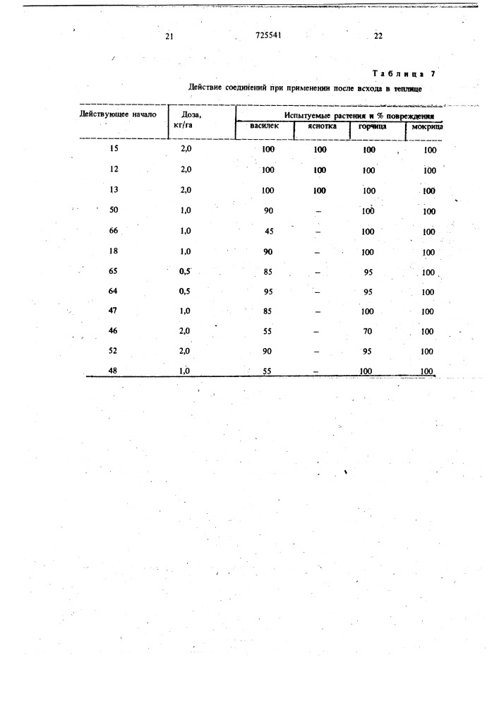 Гербицидное средство (патент 725541)