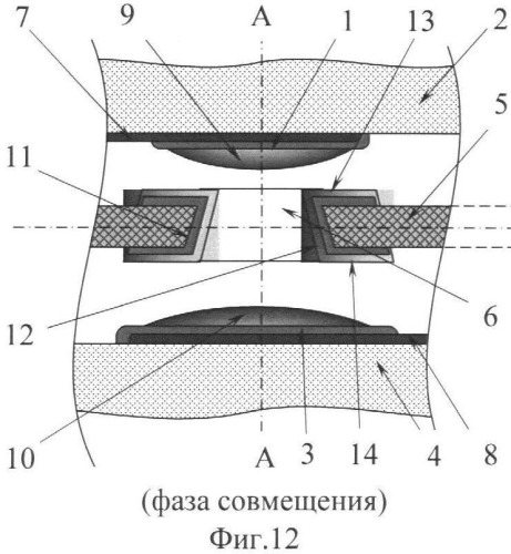 Контактный узел на встречных контактах с капиллярным соединительным элементом и способ его изготовления (патент 2374793)