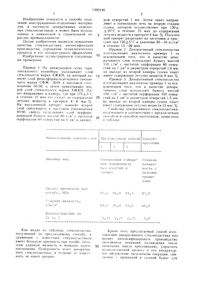 Способ изготовления декоративного стеклопластика (патент 1399146)