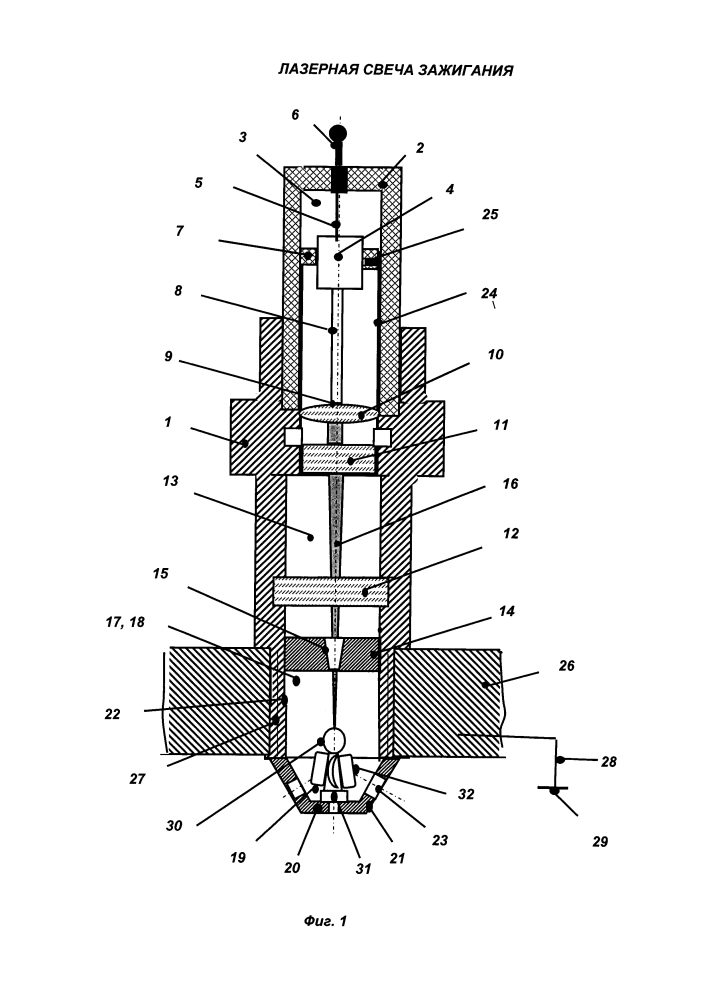 Лазерная свеча зажигания (патент 2645396)