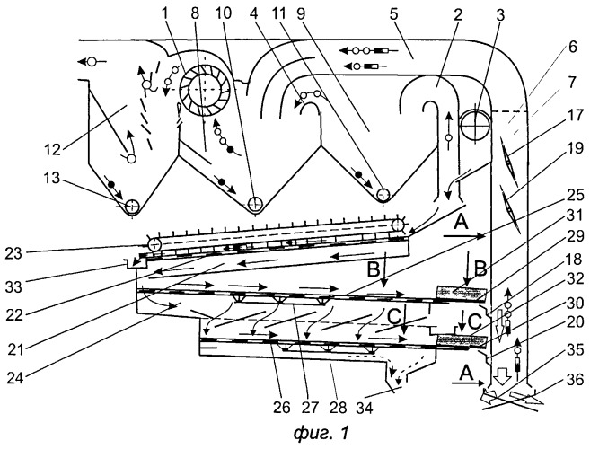 Машина для фракционирования и очистки от примесей зернового материала (патент 2513391)