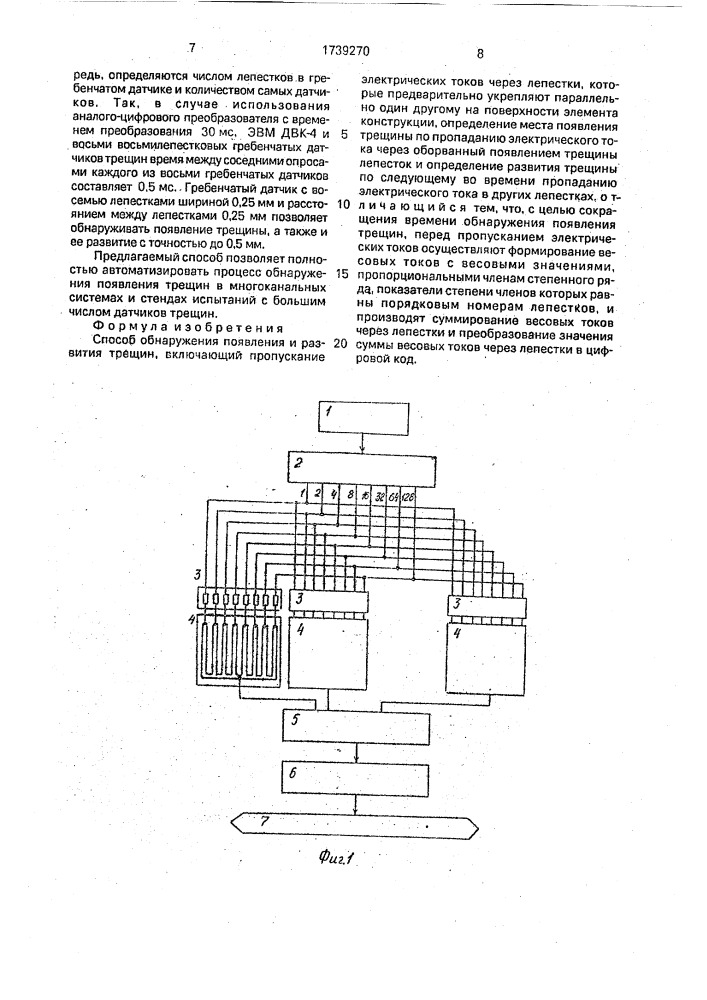 Способ обнаружения появления и развития трещин (патент 1739270)