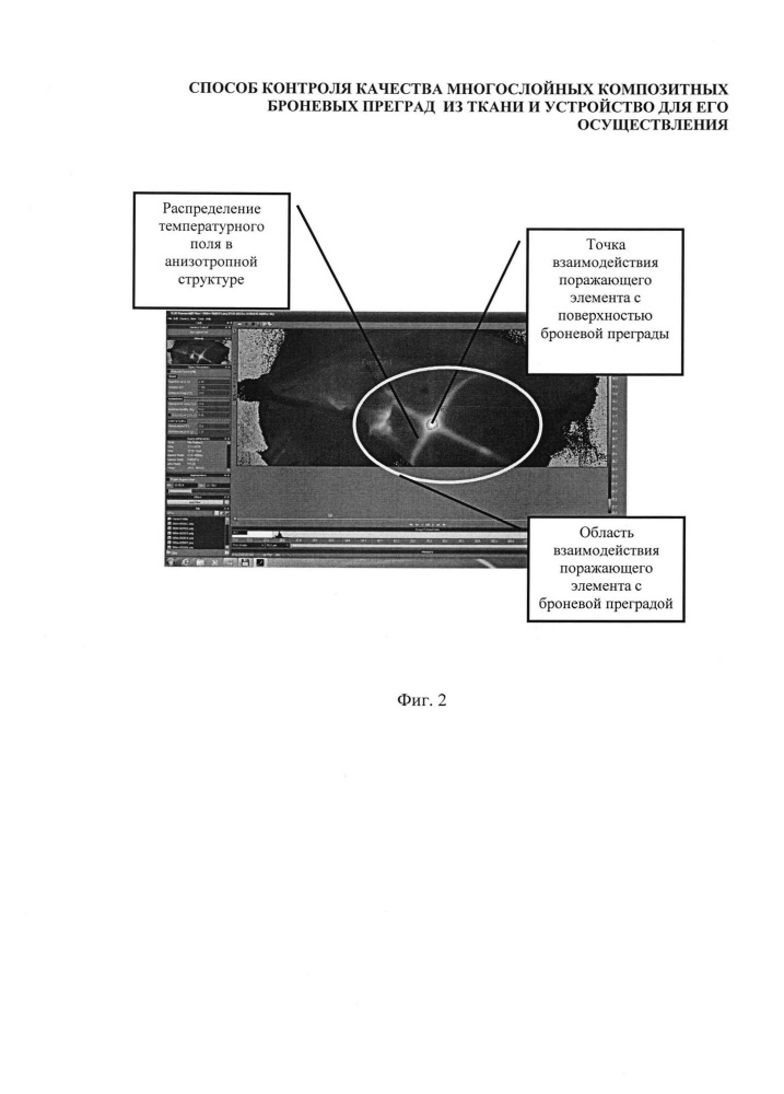 Способ контроля качества многослойных композитных броневых преград из ткани и устройство для его осуществления (патент 2663414)