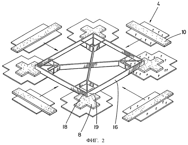 Каркас закрепительного листа и черновой пол (патент 2251953)
