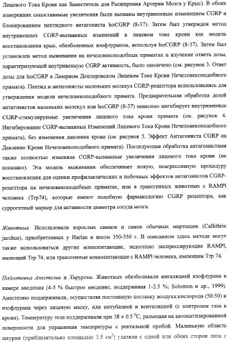 Антагонисты пептидного рецептора, связанного с геном кальцитонина (патент 2341526)