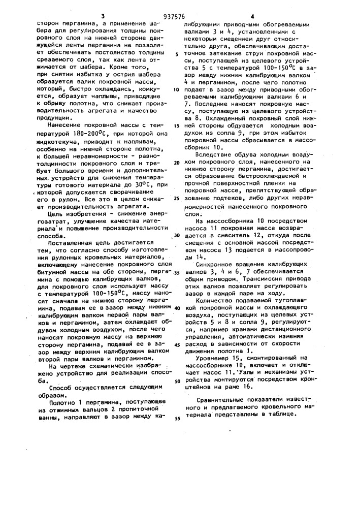 Способ изготовления рулонного кровельного материала (патент 937576)