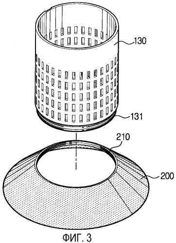 Циклонный пылеуловитель с элементом для предотвращения противотока загрязняющих частиц (патент 2292834)