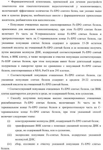 Fc-эритропоэтин слитый белок с улучшенной фармакокинетикой (патент 2370276)
