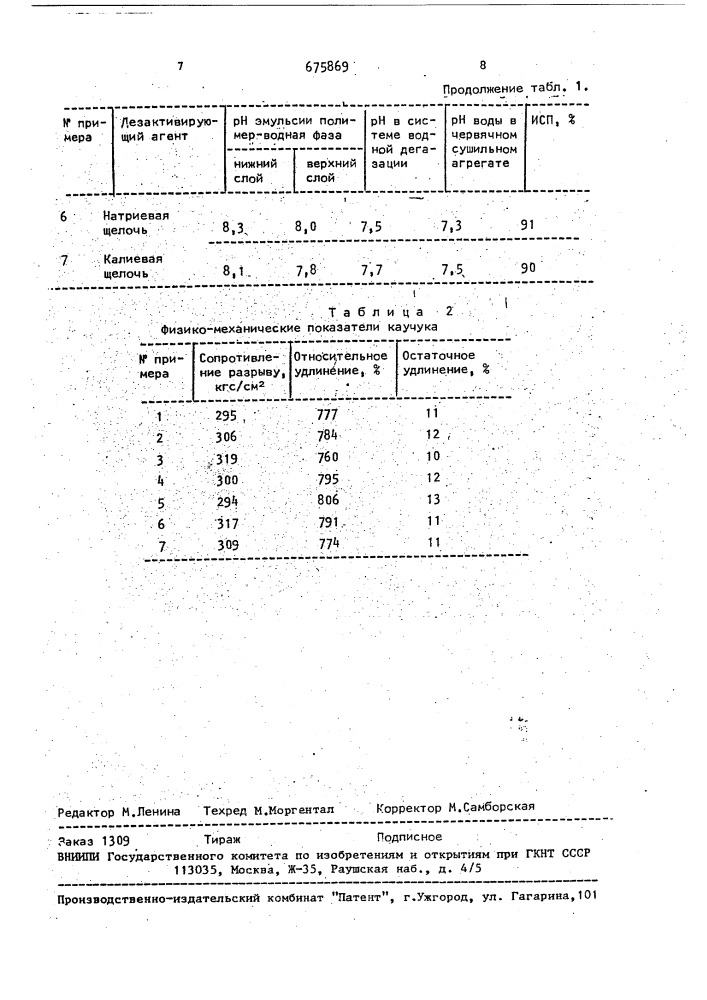 Способ получения цис-1,4-полиизопрена (патент 675869)