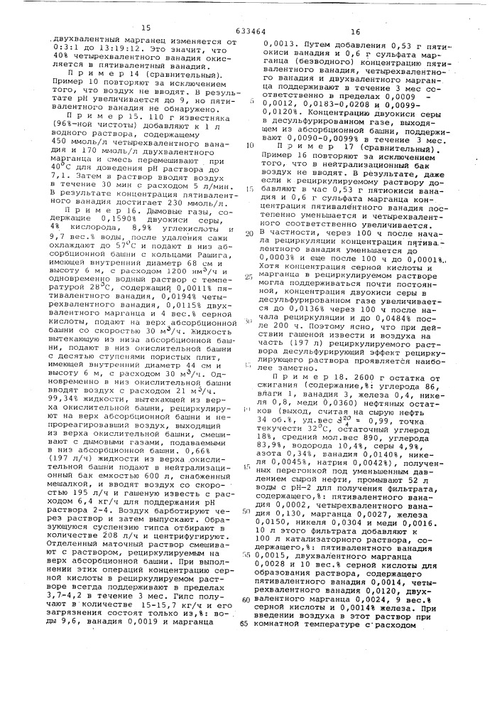 Способ окисления двуокиси серы (патент 633464)