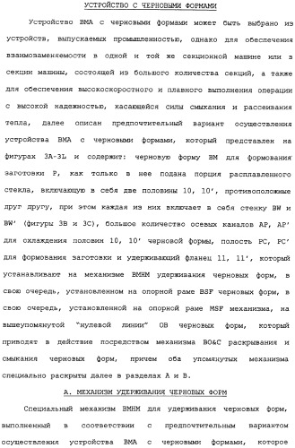 Способ и машина для производства полых стеклянных изделий (патент 2307077)