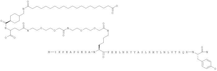 Длительно действующие агонисты рецепторов y2 и(или) y4 (патент 2504550)