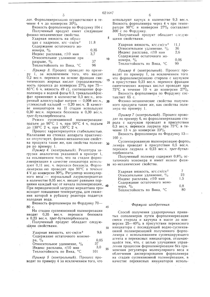 Способ получения ударопрочных привитых сополимеров (патент 621687)