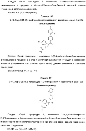 Производные индол-3-ил-карбонил-пиперидина и пиперазина (патент 2422442)