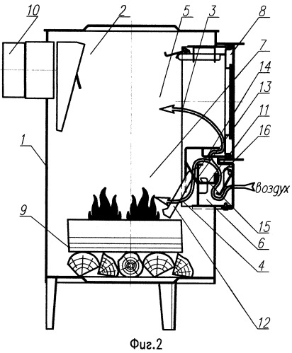 Механизм регулирования расхода воздуха в печи (патент 2398999)