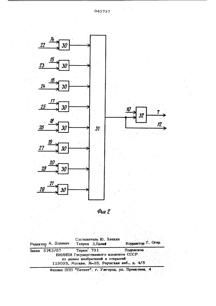 Устройство для синхронизации (патент 943737)