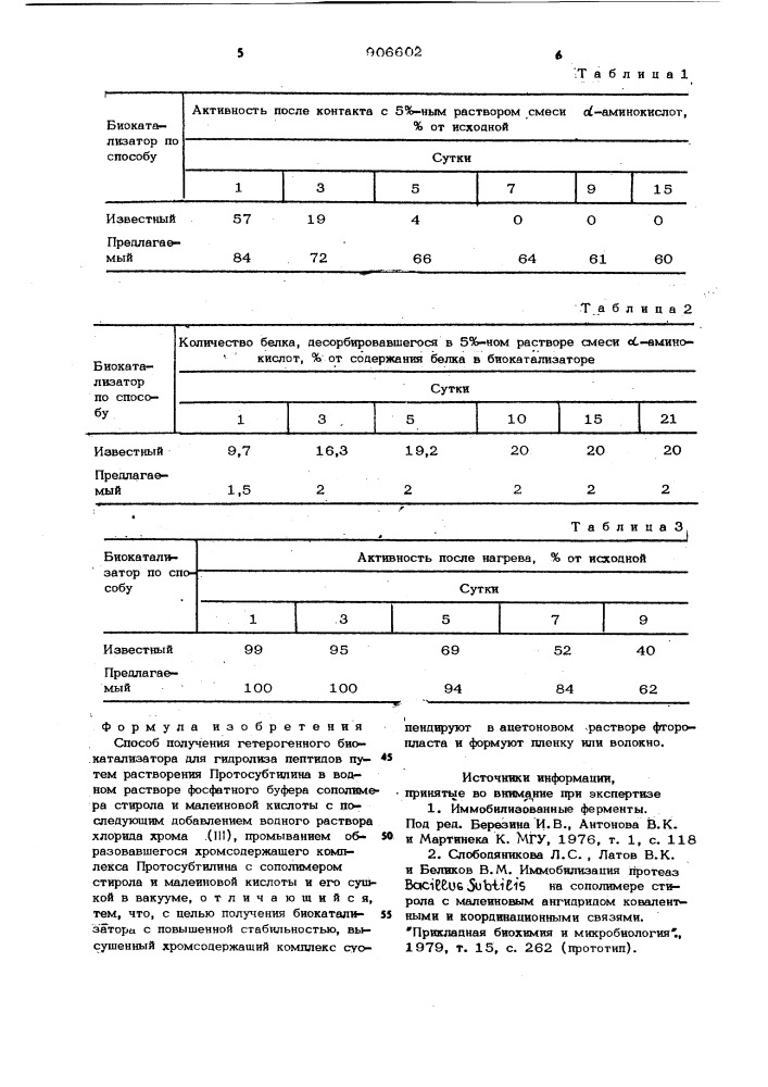 Способ получения гетерогенного биокатализатора (патент 906602)