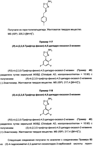 Новые 2-аминооксазолины в качестве лигандов taar1 для заболеваний цнс (патент 2473545)