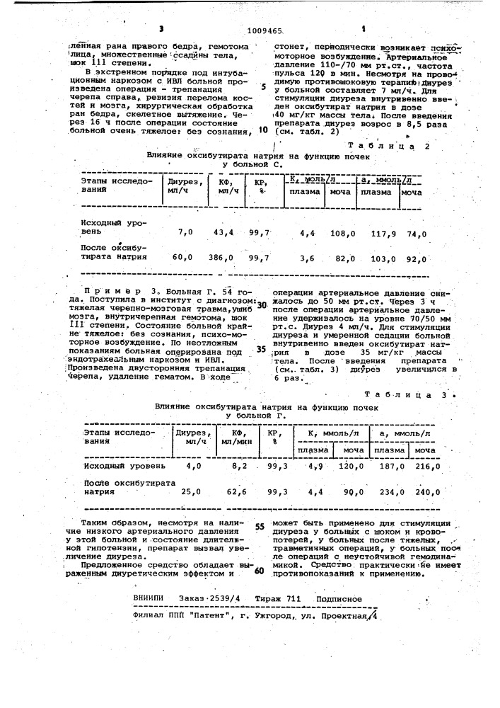 Диуретическое средство (патент 1009465)