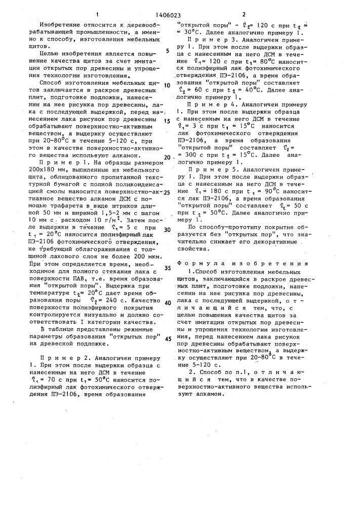 Способ изготовления мебельных щитов (патент 1406023)
