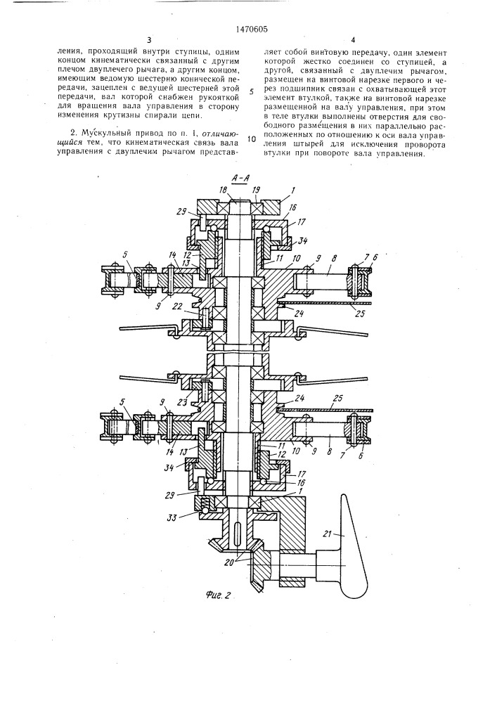 Мускульный привод транспортного средства (патент 1470605)