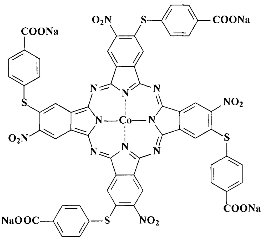 Гомогенный катализатор окисления диэтилдитиокарбамата натрия на основе тетра-4-(4&amp;χεντ;-карбоксифенилсульфанил)-5-нитрофталоцианина кобальта(ii) (патент 2640414)