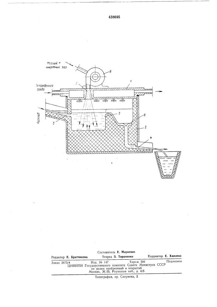 Устройство для обработки расплава (патент 438695)