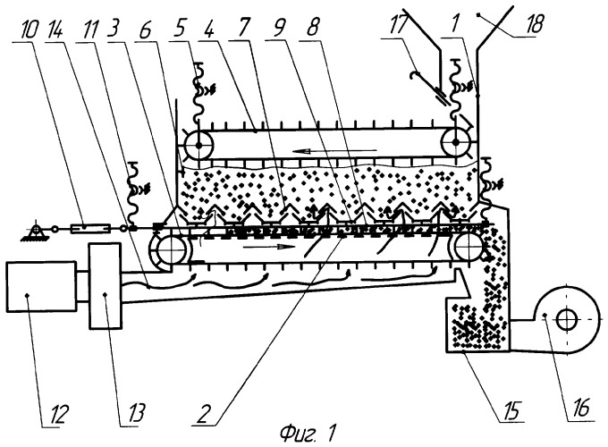 Конвейерная сушилка для сыпучих материалов (патент 2273812)
