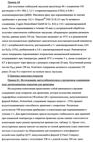 Концентрированные формы светостабилизаторов на водной основе, полученные по методике гетерофазной полимеризации (патент 2354664)