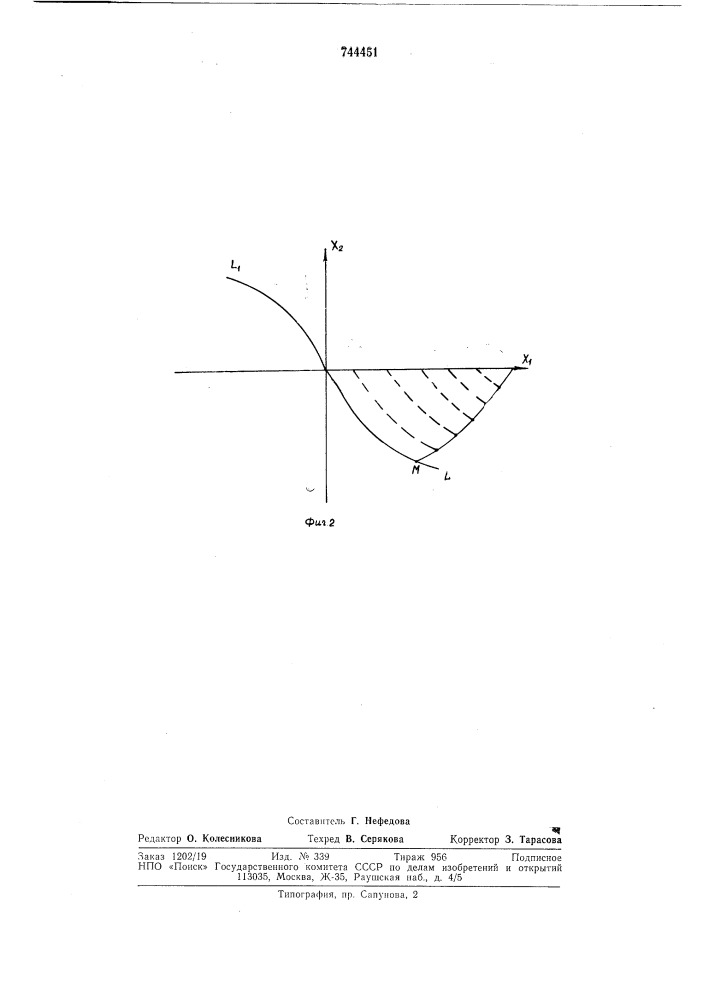Система оптимального управления объектами второго порядка (патент 744451)