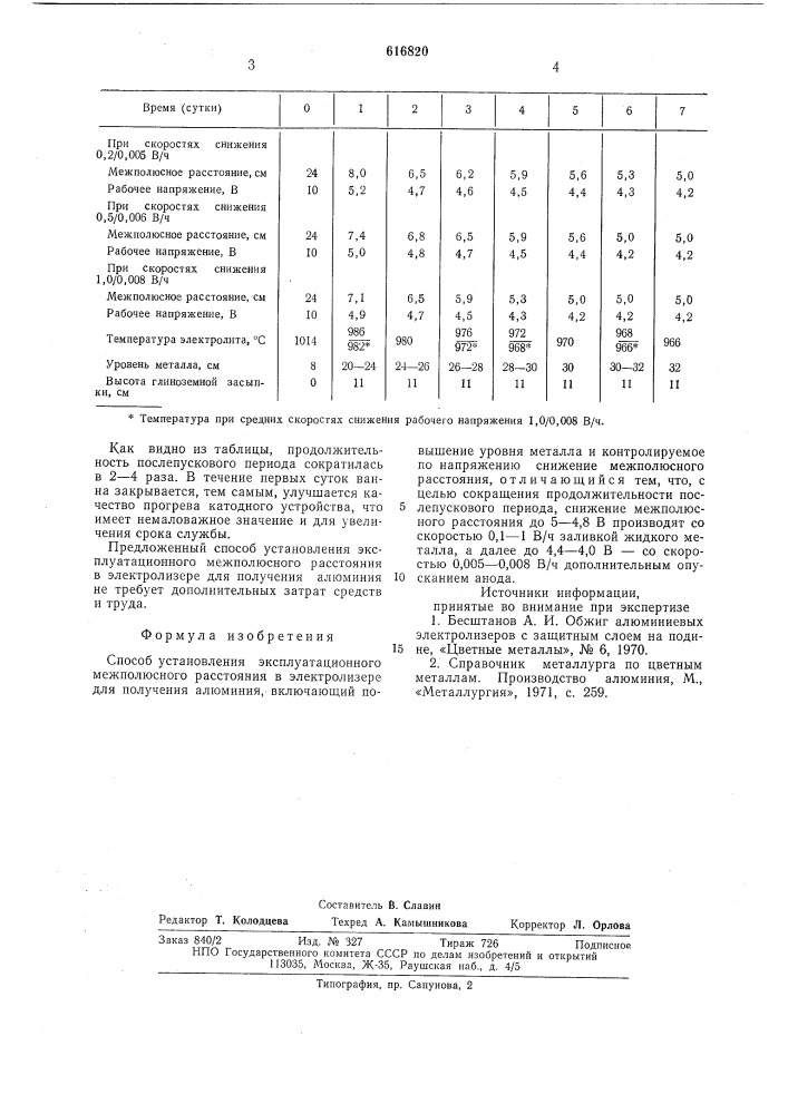 Способ установления эксплуатационного межполюсного расстояния (патент 616820)