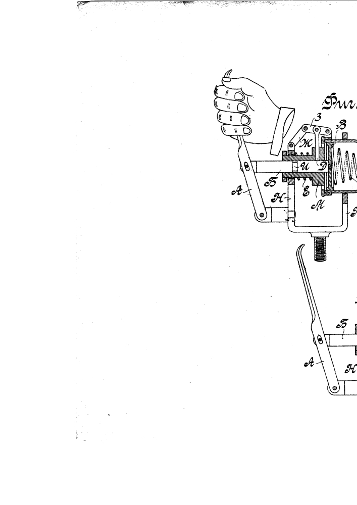 Пневматический прибор для заправки нити в челнок (патент 670)