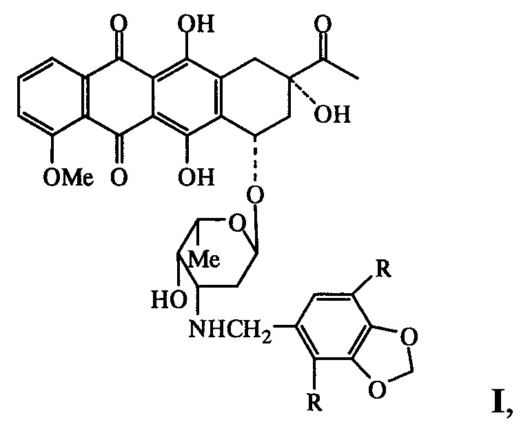 N-пиперонильные производные даунорубицина, обладающие антипролиферативными свойствами (патент 2642068)
