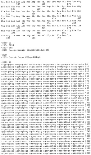 Слитые белки карциноэмбрионального антигена (патент 2380375)