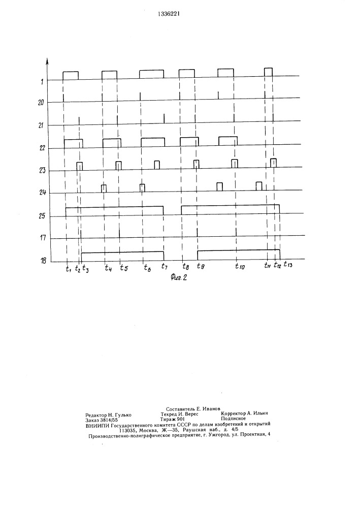 Селектор импульсов (патент 1336221)