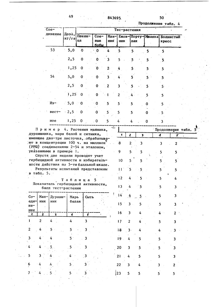 Гербицидная композиция (патент 843695)