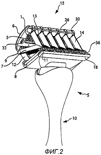 Прибор для влажного бритья, подстраивающийся под контуры кожи (патент 2433910)
