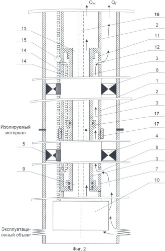 Скважинная пакерная установка с насосом (варианты) (патент 2331758)