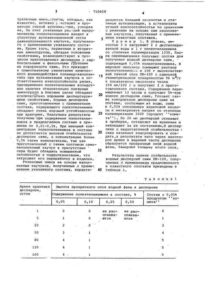 Состав водной дисперсии сажи (патент 710608)
