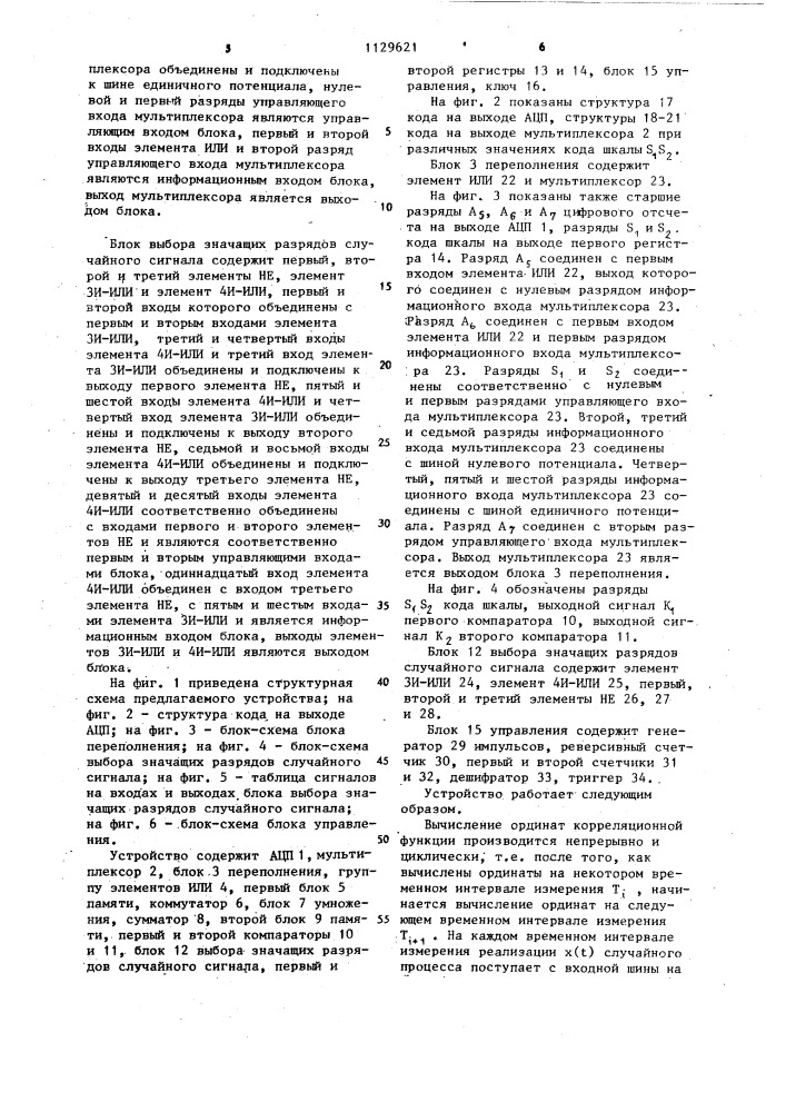 Цифровой коррелятор (патент 1129621)