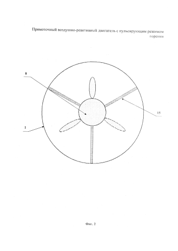 Прямоточный воздушно-реактивный двигатель с пульсирующим режимом горения (патент 2575496)