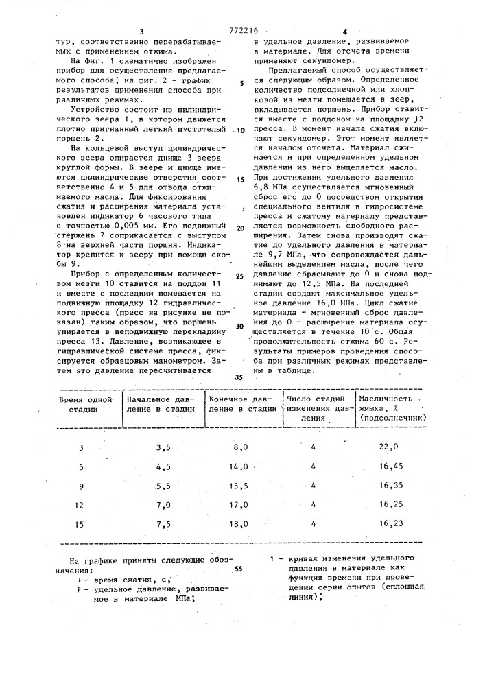 Способ получения растительного масла (патент 772216)