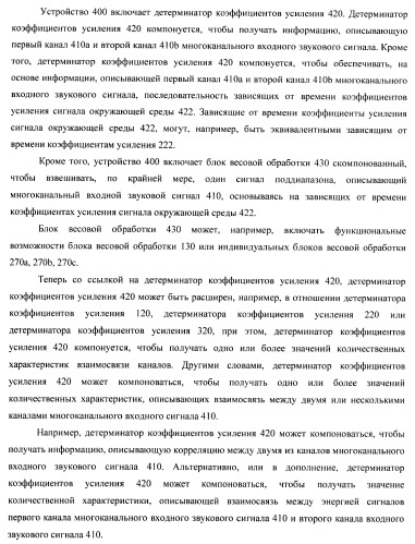 Устройство и способ для извлечения сигнала окружающей среды в устройстве и способ получения весовых коэффициентов для извлечения сигнала окружающей среды (патент 2472306)