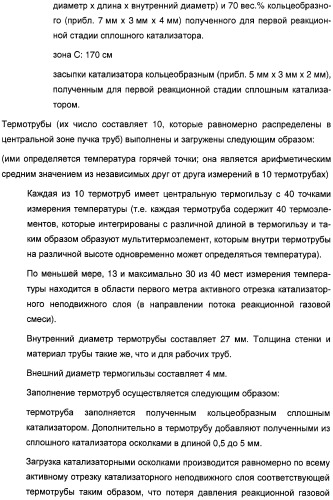 Способ длительного проведения гетерогенно катализированного частичного окисления в газовой фазе пропена в акриловую кислоту (патент 2374218)